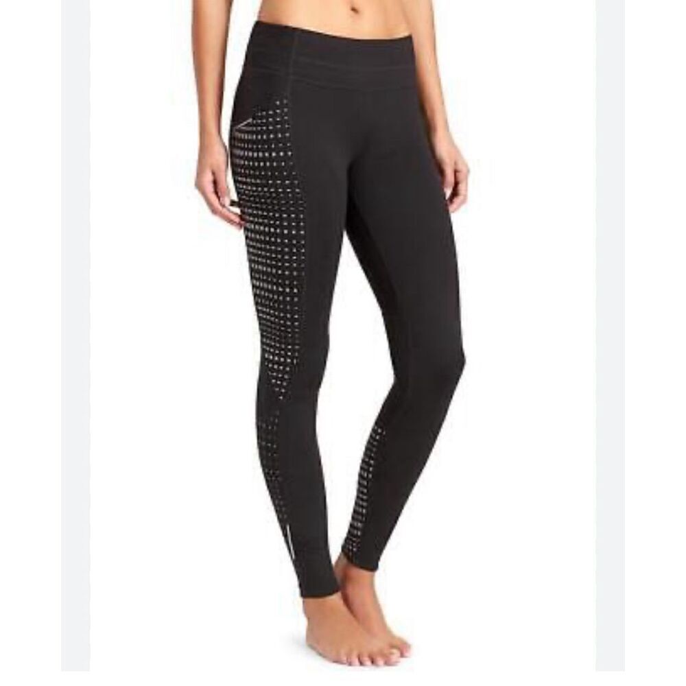 Athleta black Sonar Gel Dot Athleisure XS workout leggings